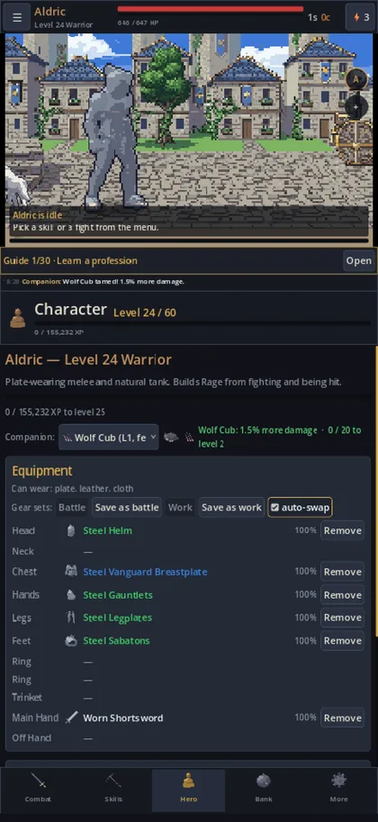 Character sheet